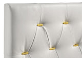Kendall White Tufted Upholstered Panel Eastern King Bed by Coaster at Eve Furniture