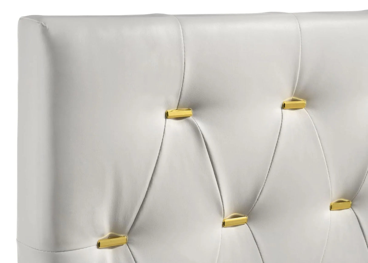 Kendall White Tufted Upholstered Panel Queen Bed by Coaster at Eve Furniture