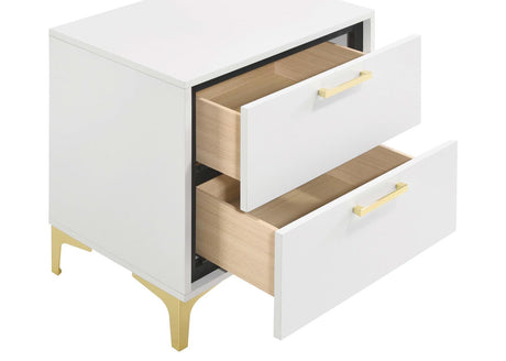 Kendall White 2-Drawer Nightstand by Coaster at Eve Furniture