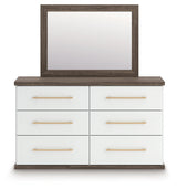 Kendanport Brown Dresser and Mirror by Ashley at Eve Furniture