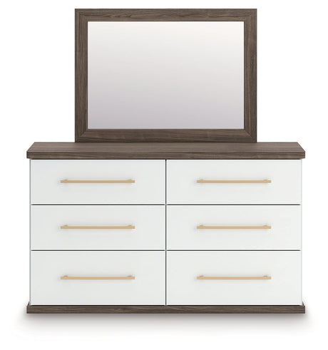 Kendanport Brown Dresser and Mirror by Ashley at Eve Furniture