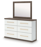 Kendanport Brown Dresser and Mirror by Ashley at Eve Furniture