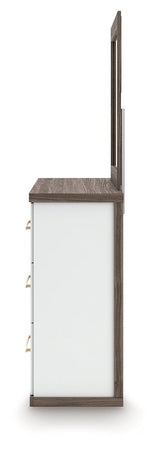 Kendanport Brown Dresser and Mirror