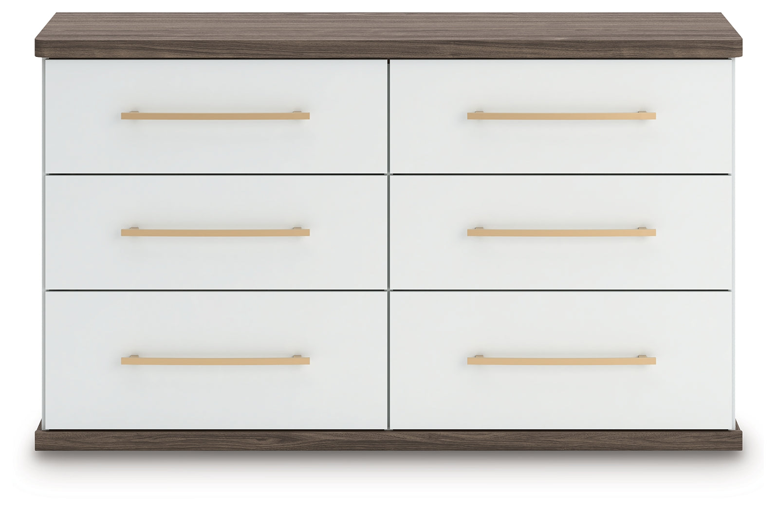 Kendanport Brown/White Six Drawer Dresser – Eve Furniture