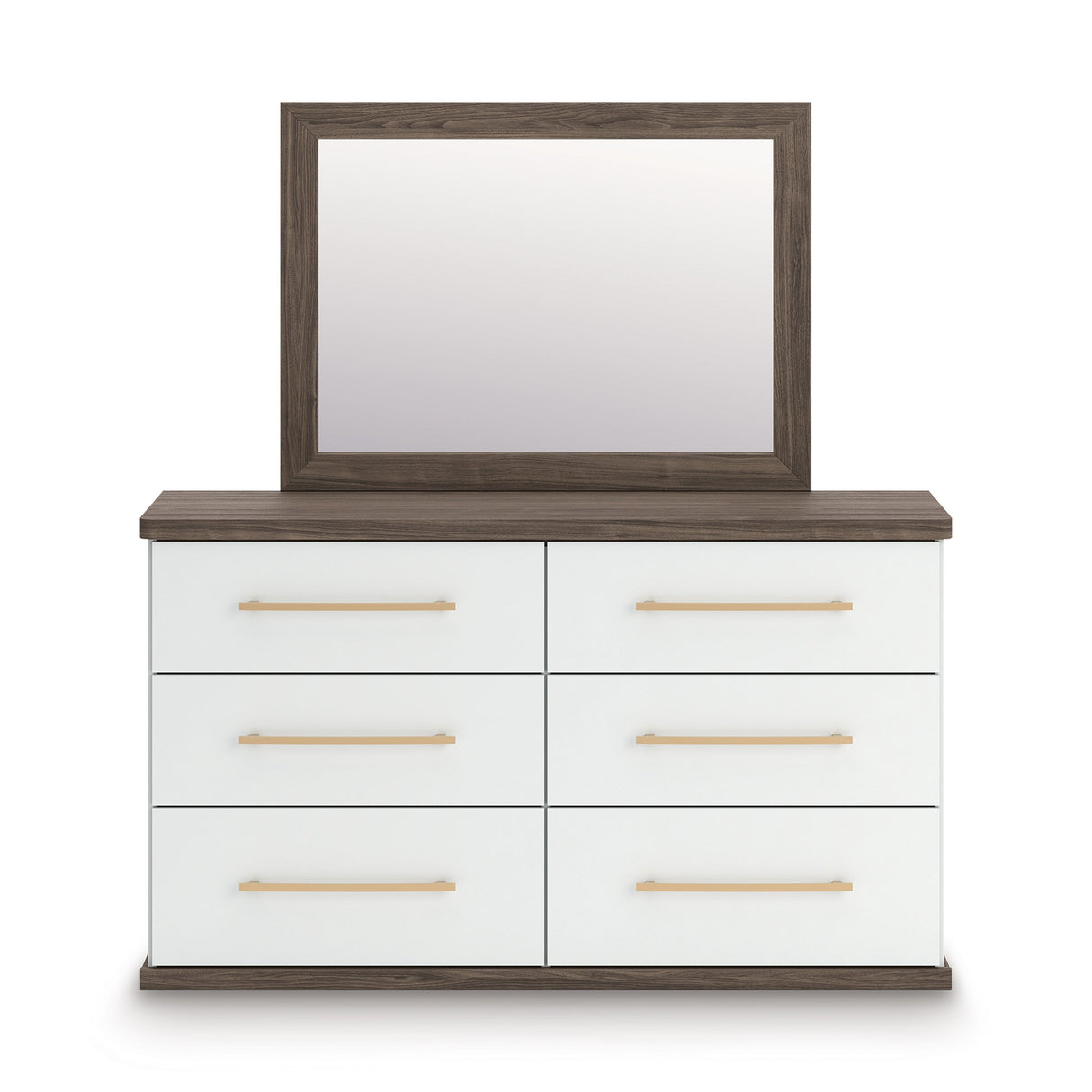 Kendanport Brown/White Upholstered Bedroom Set by Ashley at Eve Furniture