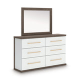 Kendanport Brown/White Upholstered Bedroom Set by Ashley at Eve Furniture