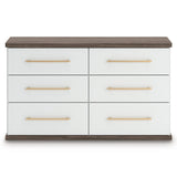 Kendanport Brown/White Upholstered Bedroom Set by Ashley at Eve Furniture