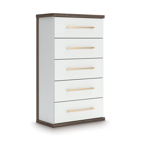 Kendanport Brown/White Upholstered Bedroom Set by Ashley at Eve Furniture