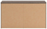 Kendanport White/Brown Queen Upholstered Bed, Dresser and Nightstand by Ashley at Eve Furniture