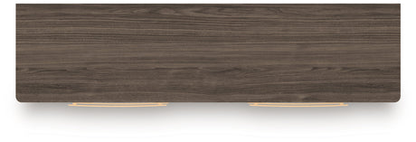 Kendanport White/Brown Queen Upholstered Bed, Dresser and Nightstand by Ashley at Eve Furniture