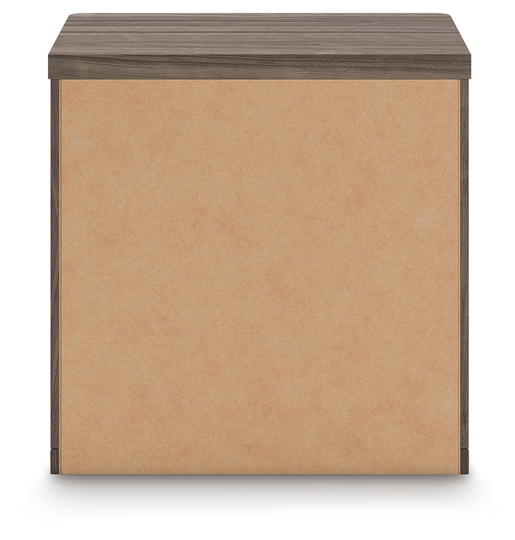 Kendanport White/Brown Queen Upholstered Bed, Dresser and Nightstand