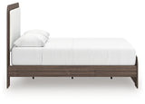 Kendanport White/Brown Queen Upholstered Bed, Dresser, Mirror and Nightstand by Ashley at Eve Furniture