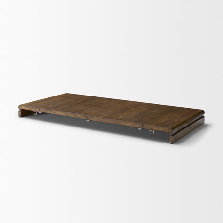 Kendrix Dark Brown Oak Wood Extendable Rectangular Dining Table by Mercana at Eve Furniture