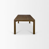 Kendrix Dark Brown Oak Wood Extendable Rectangular Dining Table by Mercana at Eve Furniture