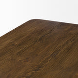 Kendrix Dark Brown Oak Wood Extendable Rectangular Dining Table by Mercana at Eve Furniture