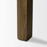 Kendrix Dark Brown Oak Wood Extendable Rectangular Dining Table by Mercana at Eve Furniture