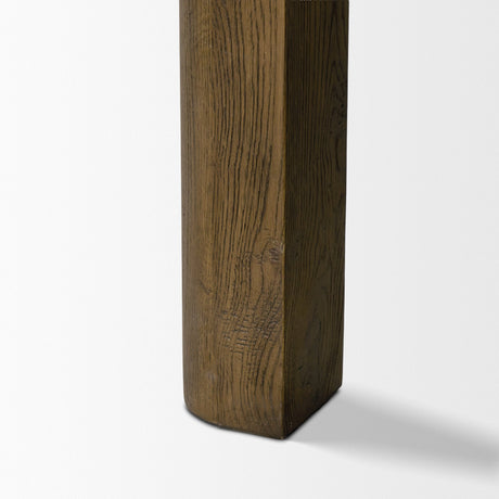 Kendrix Dark Brown Oak Wood Extendable Rectangular Dining Table by Mercana at Eve Furniture