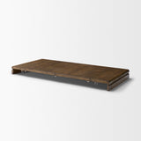 Kendrix Dark Brown Oak Wood Extendable Rectangular Dining Table by Mercana at Eve Furniture