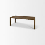 Kendrix Dark Brown Oak Wood Extendable Rectangular Dining Table by Mercana at Eve Furniture
