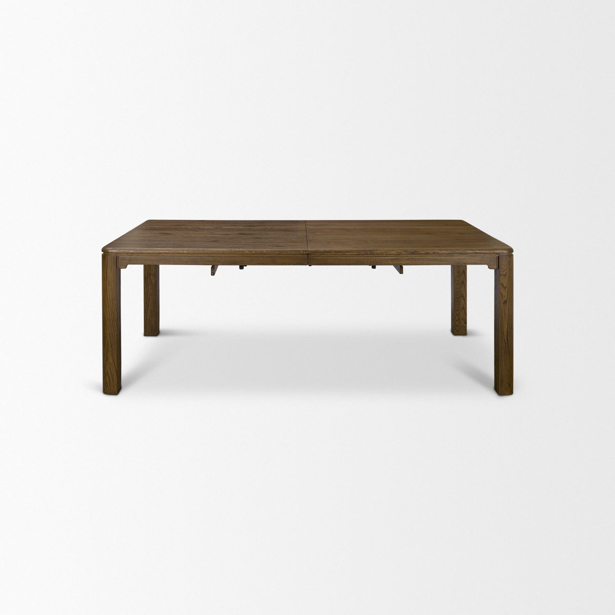 Kendrix Dark Brown Oak Wood Extendable Rectangular Dining Table by Mercana at Eve Furniture