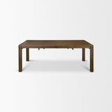 Kendrix Dark Brown Oak Wood Extendable Rectangular Dining Table by Mercana at Eve Furniture