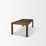 Kendrix Dark Brown Oak Wood Extendable Rectangular Dining Table by Mercana at Eve Furniture