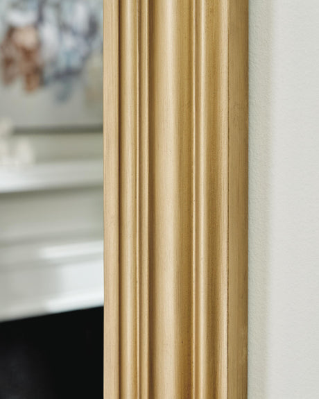 Keneriah Gold Finish Accent Mirror by Ashley at Eve Furniture