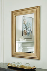 Keneriah Gold Finish Accent Mirror by Ashley at Eve Furniture
