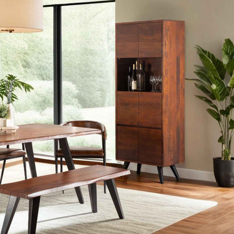 Kennedy 28" Bar Cabinet in Walnut by Home Trends & Design at Eve Furniture