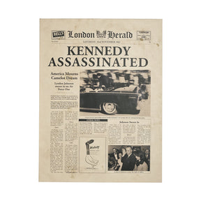 Kennedy Assassinated by Mercana Studio a Hand Embellished Textured Canvas by Mercana at Eve Furniture