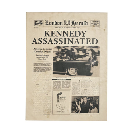 Kennedy Assassinated by Mercana Studio a Hand Embellished Textured Canvas by Mercana at Eve Furniture