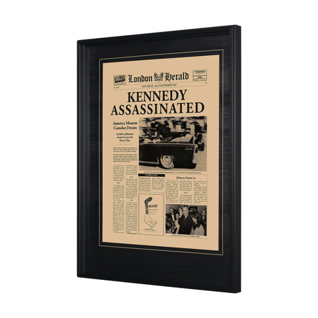 Kennedy Assassinated by Vintage Collection Hand Embellished Framed Art Photo Matted under Glass by Mercana at Eve Furniture