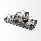 Kenneth (Set of 2) Gray Metal Baskets by Mercana at Eve Furniture