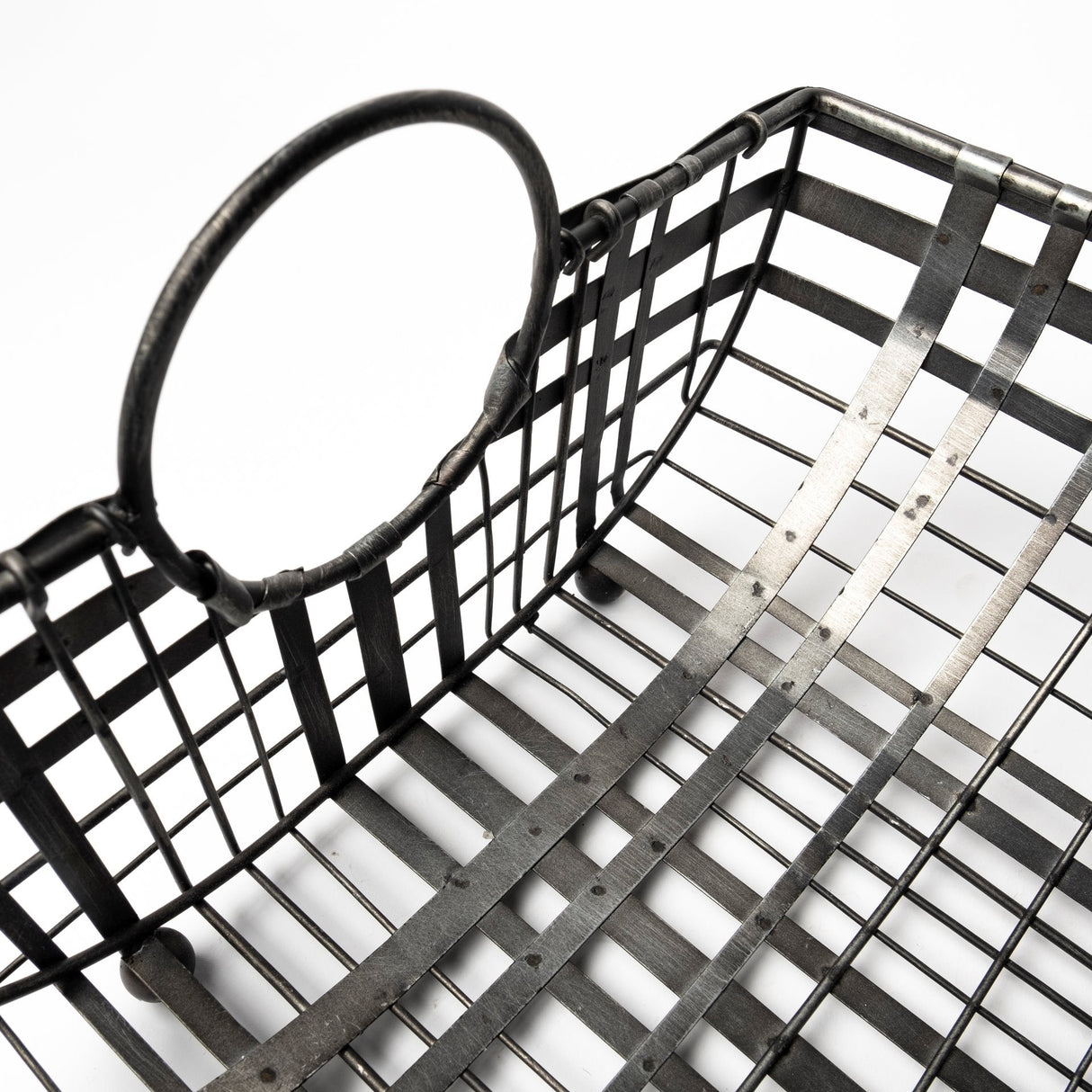 Kenneth (Set of 2) Gray Metal Baskets by Mercana at Eve Furniture