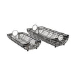 Kenneth (Set of 2) Gray Metal Baskets by Mercana at Eve Furniture