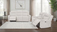 Kennett 2-piece Ivory Chenille Power Reclining Sofa Set by Coaster at Eve Furniture