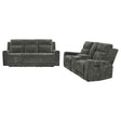 Kennett Dark Gray 2-Piece Chenille Power Reclining Set by Coaster at Eve Furniture