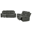 Kennett Dark Gray 3-Piece Chenille Power Reclining Set by Coaster at Eve Furniture