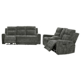 Kennett Dark Gray 3-Piece Chenille Power Reclining Set by Coaster at Eve Furniture