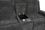 Kennett Dark Grey 2-piece Chenille Power Reclining Sofa Set by Coaster at Eve Furniture