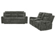 Kennett Dark Grey 2-piece Chenille Power Reclining Sofa Set by Coaster at Eve Furniture