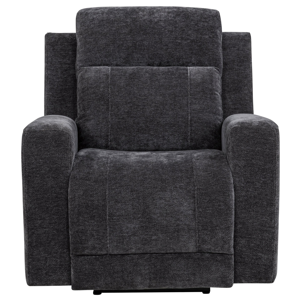 Kennett Dark Grey Chenille Upholstered Power Recliner Chair by Coaster at Eve Furniture