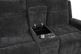Kennett Dark Grey Chenille Upholstered Power Reclining Loveseat by Coaster at Eve Furniture