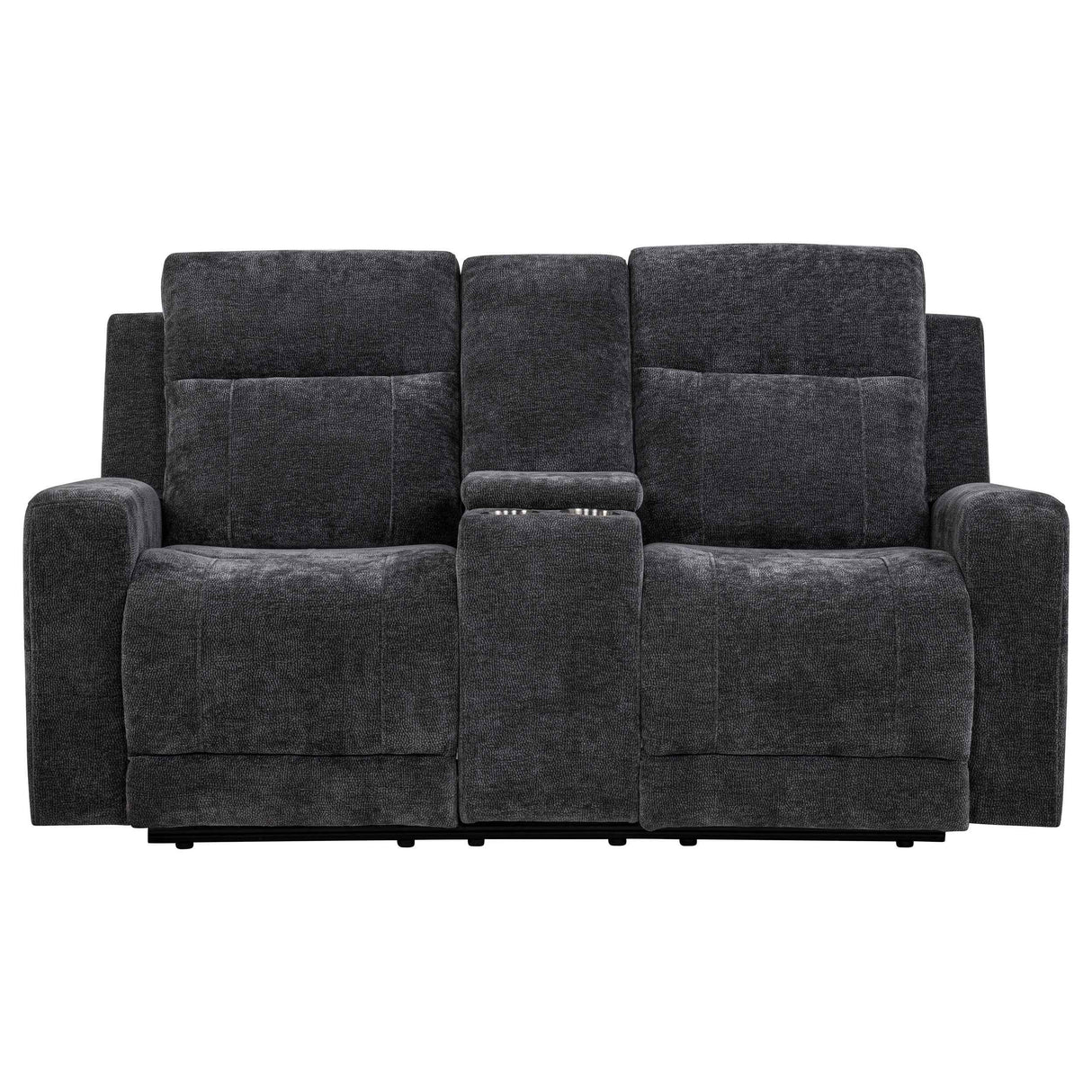 Kennett Dark Grey Chenille Upholstered Power Reclining Loveseat by Coaster at Eve Furniture
