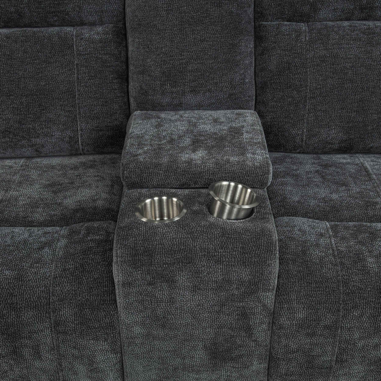 Kennett Dark Grey Chenille Upholstered Power Reclining Loveseat by Coaster at Eve Furniture