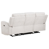 Kennett Ivory 3-piece Chenille Power Reclining Sofa Set by Coaster at Eve Furniture