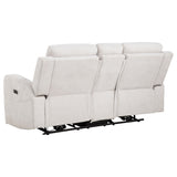 Kennett Ivory 3-piece Chenille Power Reclining Sofa Set by Coaster at Eve Furniture
