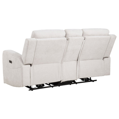 Kennett Ivory 3-piece Chenille Power Reclining Sofa Set by Coaster at Eve Furniture