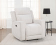 Kennett Ivory Chenille Upholstered Power Recliner Chair by Coaster at Eve Furniture