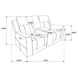 Kennett Ivory Chenille Upholstered Power Reclining Loveseat by Coaster at Eve Furniture